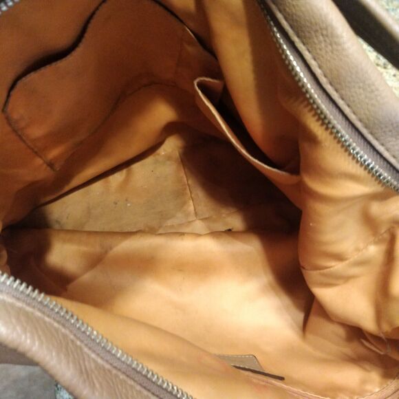 Coach F23293 Pebble Leather Hobo 2Way Shoulder/Hand Bag Zip Closure Brown - Picture 8 of 9